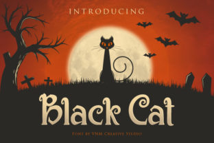 Black Cat: A Playful Font for Halloween-Themed Designs