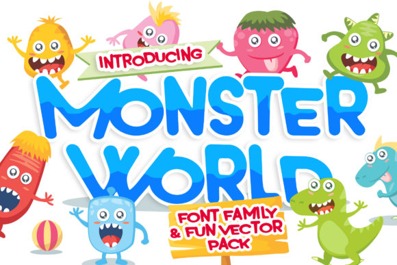 Monster World Font: A Playful Display Typeface for Creative Projects