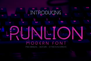 Runlion: A Modern Display Font for Futuristic Editorial Design