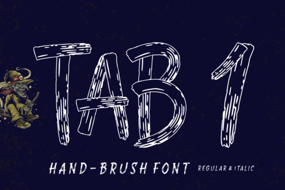 Tab 1: A Bold Display Font for Handmade Creativity